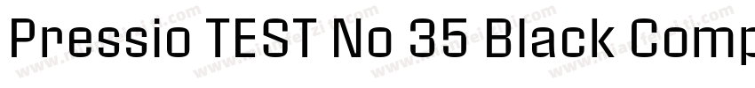 Pressio TEST No 35 Black Compresse字体转换